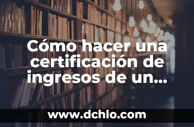 Cómo hacer una hoja de cálculo de gastos e ingresos 3 Cómo hacer una certificación de ingresos de un monotributista