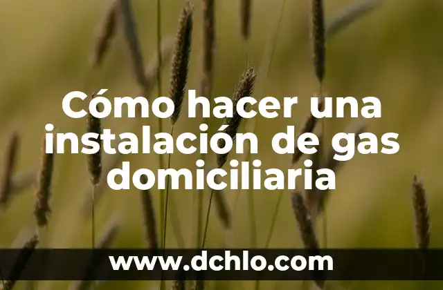 Cómo hacer una instalación de gas domiciliaria 3 Cómo hacer una instalación de gas domiciliaria