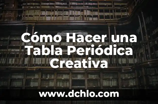 Cómo hacer el abecedario de forma creativa 8 Cómo Hacer una Tabla Periódica Creativa