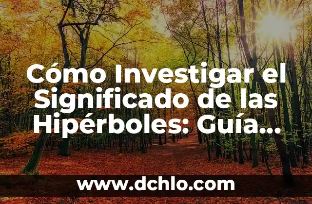 Cómo Investigar el Significado de las Hipérboles: Guía Completa