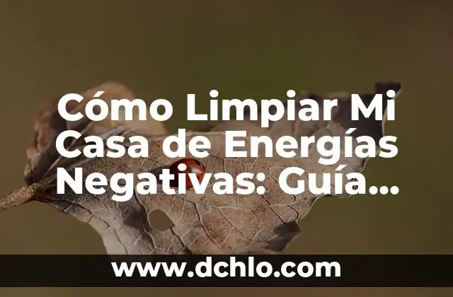 Cómo Limpiar Tu Casa de Malas Energías: Guía Práctica y Espiritual 6 Cómo Limpiar Mi Casa de Energías Negativas: Guía Completa