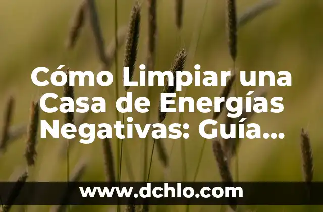 Cómo Limpiar Tu Casa de Malas Energías: Guía Práctica y Espiritual 5 Cómo Limpiar una Casa de Energías Negativas: Guía Práctica y Espiritual