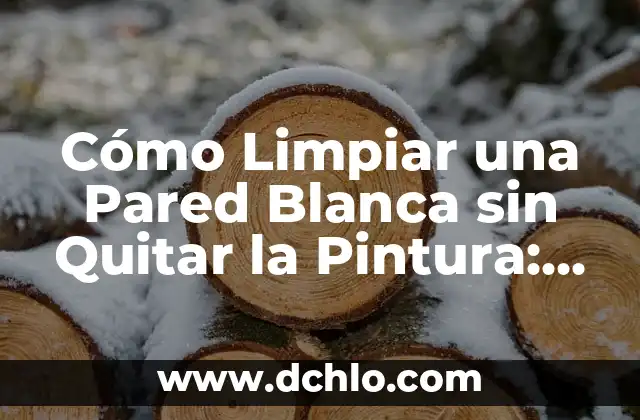 Cómo Tapar Grietas en la Pared: Guía Completa y Detallada 7 Cómo Limpiar una Pared Blanca sin Quitar la Pintura: Guía Detallada