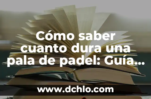 ¿Cuánto Dura la Reserva de un Coche Online? 8 Cómo saber cuanto dura una pala de padel: Guía completa