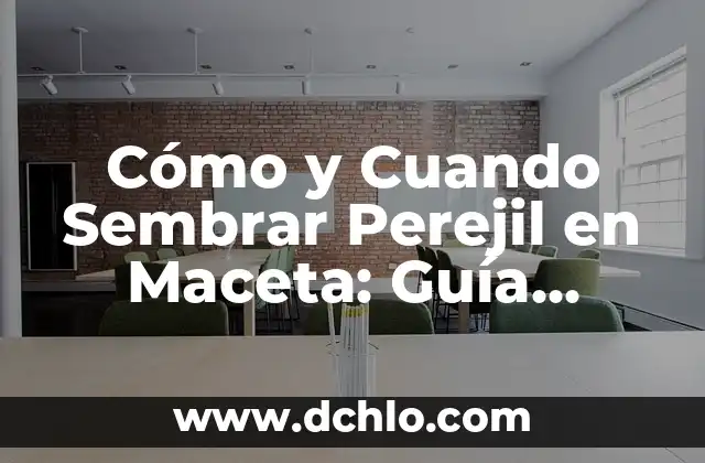 El Significado de Sembrar en Horticultura y Silvicultura 5 Cómo y Cuando Sembrar Perejil en Maceta: Guía Completa para Cultivar Perejil
