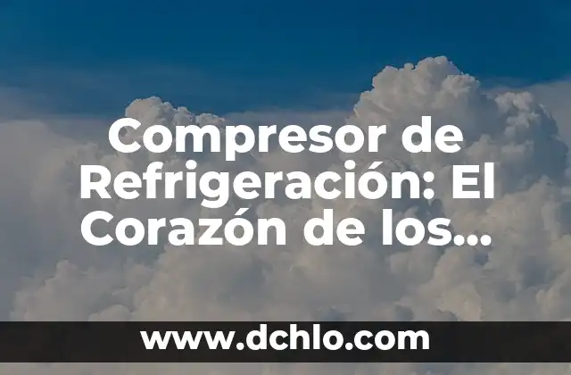 Valvula de Retorno de Vapores: Su Importancia en Sistemas Térmicos 5 Compresor de Refrigeración: El Corazón de los Sistemas de Frío