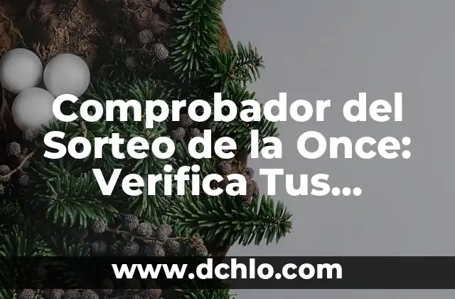 Comprobar Cupón Día de la Madre Loteria Nacional - ¡Verifica Tus Premios Ahora! 7 Comprobador del Sorteo de la Once: Verifica Tus Números de Lotería