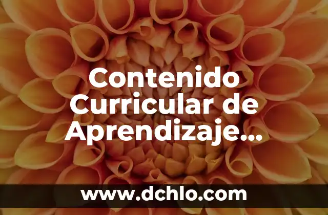 Valor de Contenido Regional Significado 3 Contenido Curricular de Aprendizaje Significativo: Clave para la Educación Efectiva