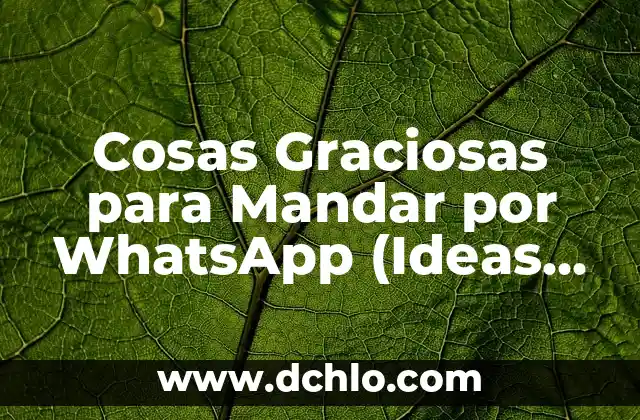 Cómo Mandar una Carta por Correo: Guía Detallada y Completa 8 Cosas Graciosas para Mandar por WhatsApp (Ideas Divertidas y Originales)
