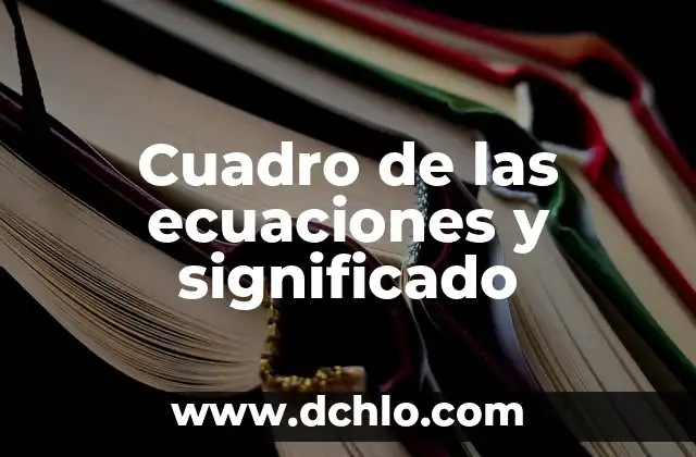 Como hacer la comprobación de ecuaciones de primer grado 5 Cuadro de las ecuaciones y significado