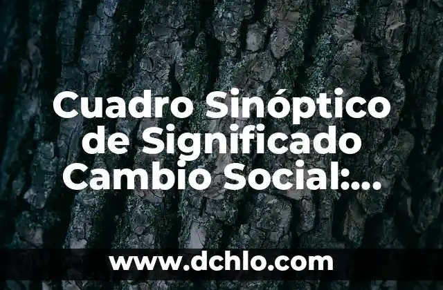 Cómo hacer un cuadro sinóptico en Pages 7 Cuadro Sinóptico de Significado Cambio Social: Guía Completa