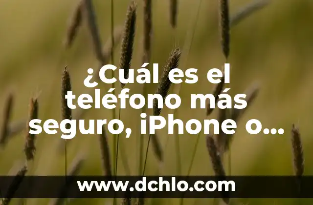 ¿Qué es la Sensación de Tener una Bola en el Estómago y Cómo Aliviarla? 8 ¿Cuál es el teléfono más seguro, iPhone o Samsung?