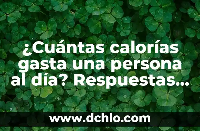 Cuántas Calorías Se Queman Andando Una Hora: Guía Completa 3 ¿Cuántas calorías gasta una persona al día? Respuestas y consejos para una vida saludable