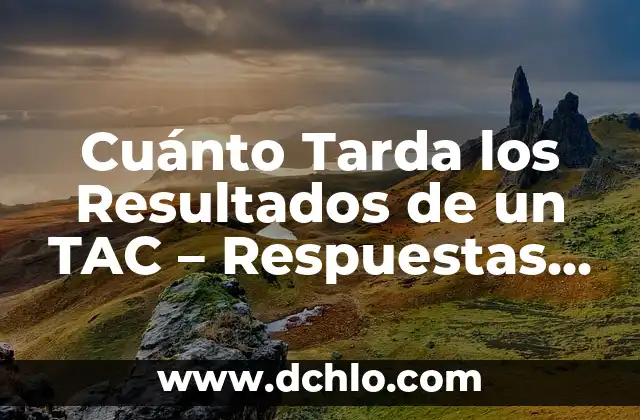 Cuánto Tarda en Quitarse un Herpes: Guía Completa y Exhaustiva 5 Cuánto Tarda los Resultados de un TAC – Respuestas y Tiempos de Espera
