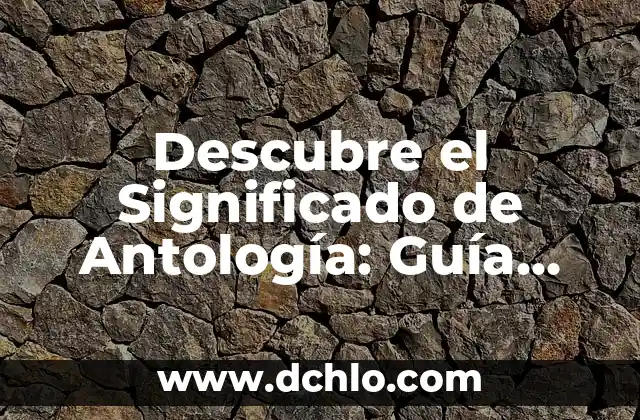 Investigar el Significado de Determiners: Guía Completa y Detallada 4 Descubre el Significado de Antología: Guía Completa