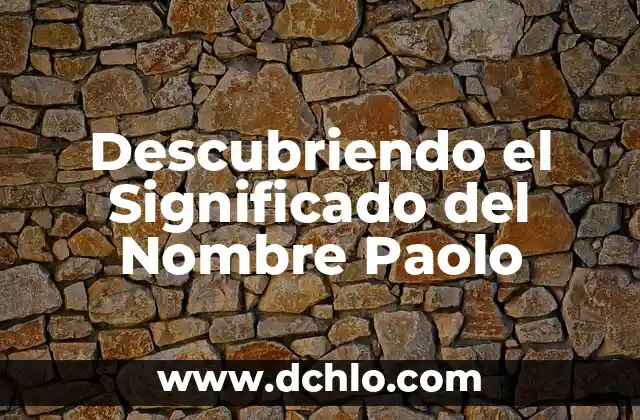 Cruces de Madera Significado 4 Descubriendo el Significado del Nombre Paolo