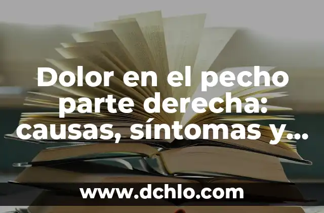 Dolor Intenso en el Dedo Gordo de la Mano Derecha: Causas y Tratamientos 8 Dolor en el pecho parte derecha: causas, síntomas y tratamiento