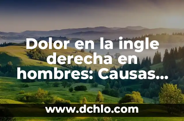 Dolor Intenso en el Dedo Gordo de la Mano Derecha: Causas y Tratamientos 6 Dolor en la ingle derecha en hombres: Causas, Síntomas y Tratamientos