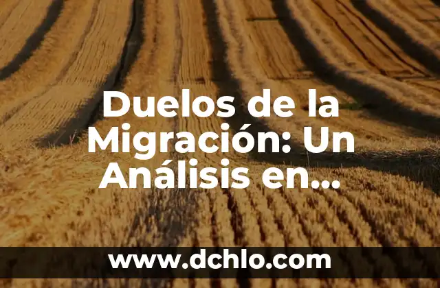 Análisis del significado de estrategia 3 Duelos de la Migración: Un Análisis en Profundidad