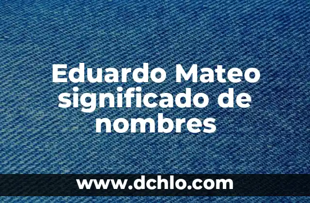 El Símbolo de Mateo, un emblema de fe y tradición 6 Eduardo Mateo significado de nombres