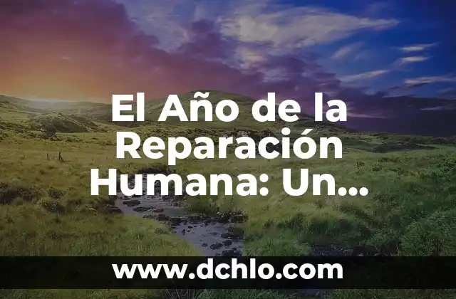 Cómo hacer un diagnóstico personal 3 El Año de la Reparación Humana: Un Camino Hacia la Renovación Personal