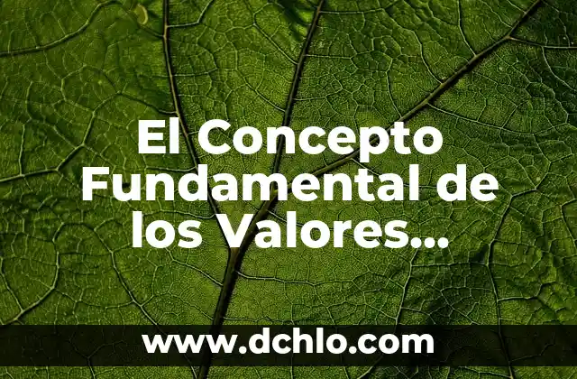 Dejo de esperanza: significado y concepto 6 El Concepto Fundamental de los Valores Económicos