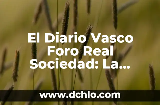 El significado de dw ahren en vasco 4 El Diario Vasco Foro Real Sociedad: La Comunidad de Debate y Análisis