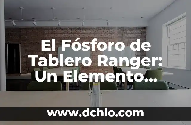 Indicadores de Tablero: Significado y Aplicaciones en el Contexto TC 7 El Fósforo de Tablero Ranger: Un Elemento Esencial