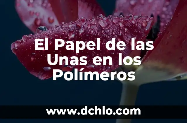 El Significado de las Uñas en Punta 5 El Papel de las Unas en los Polímeros