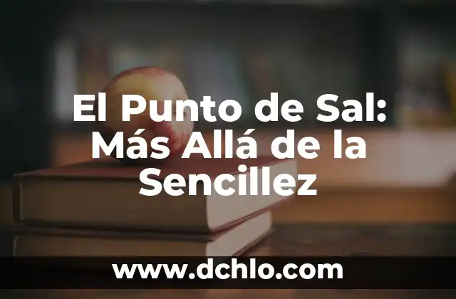 Cuál es el significado de sencillez 5 El Punto de Sal: Más Allá de la Sencillez