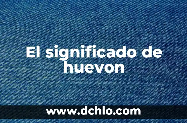 El significado de huevon