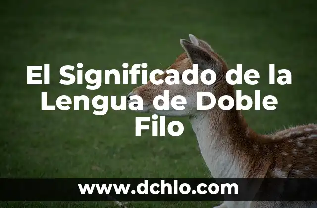 Descubriendo el Significado de Doble Filo 7 El Significado de la Lengua de Doble Filo