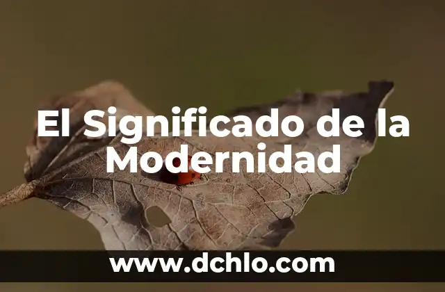 Significado de Finanzas 3 El Significado de la Modernidad