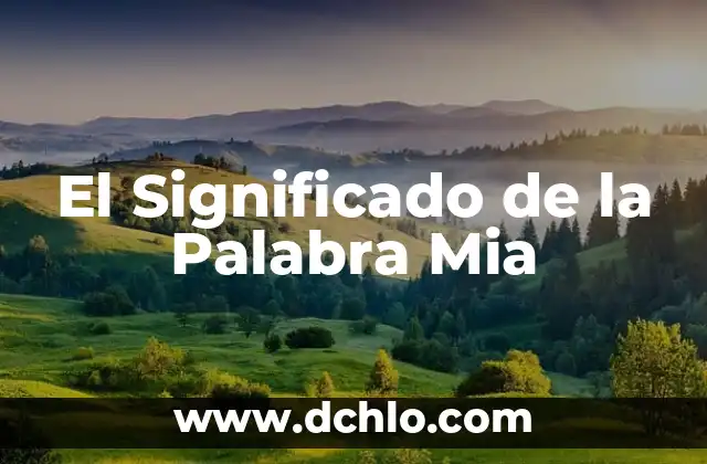 Milonga significado de la palabra 8 El Significado de la Palabra Mia