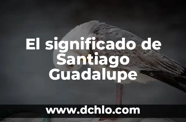 Significado de Santiago y su Origen 7 El significado de Santiago Guadalupe