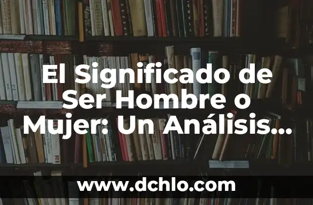 Hojas Electrónicas de Cálculo: Significado y Funcionalidades 3 El Significado de Ser Hombre o Mujer: Un Análisis Profundo