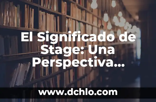 El Triángulo de HP: Un Enfoque Integral en la Empresa 5 El Significado de Stage: Una Perspectiva Integral