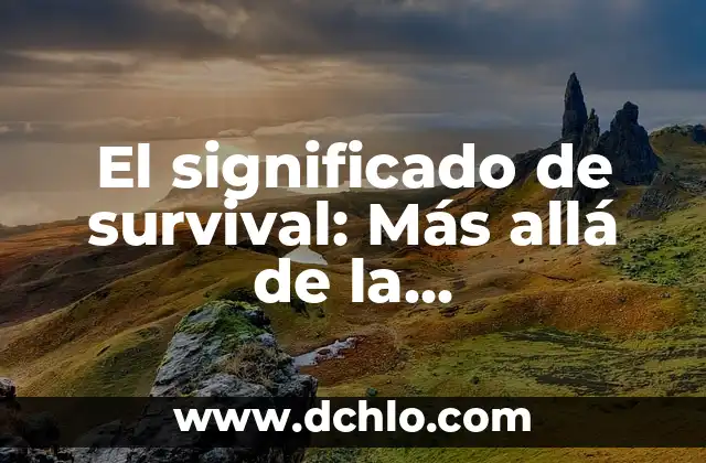 El Significado de Susano en la Mitología Japonesa 4 El significado de survival: Más allá de la supervivencia