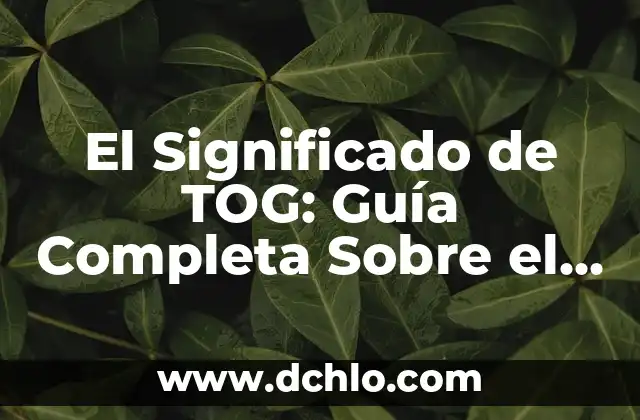 Significado de Siglas TCC en Derecho 3 El Significado de TOG: Guía Completa Sobre el Sistema de Calor en Colchones