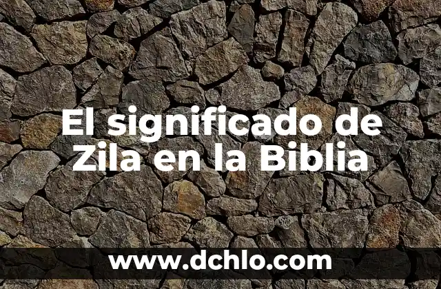 La Opinión Sobre el Significado de Leer 3 El significado de Zila en la Biblia