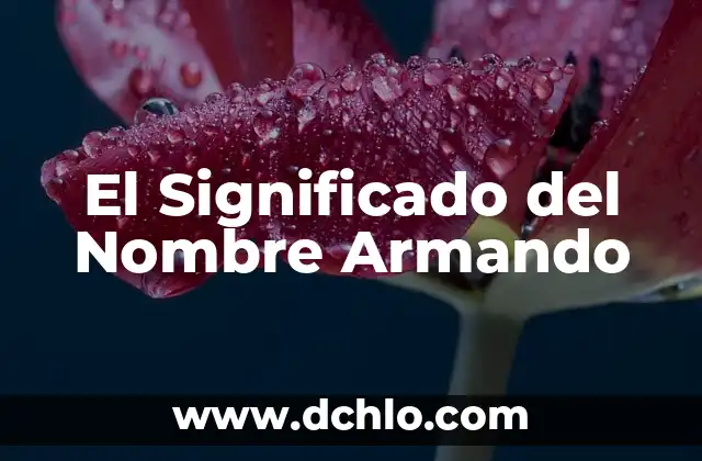 El Origen y Significado del Nombre Michelle 5 El Significado del Nombre Armando