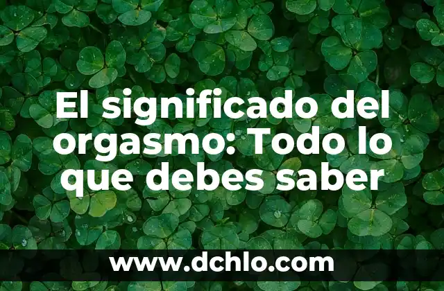 Cómo Hacer que un Orgasmo Dure Más 3 El significado del orgasmo: Todo lo que debes saber