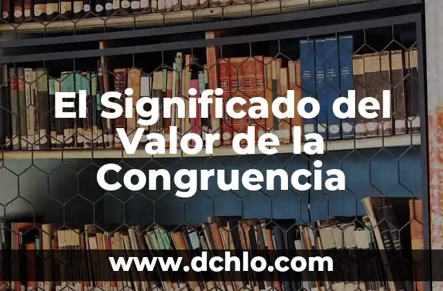 Significado de Taemin 7 El Significado del Valor de la Congruencia