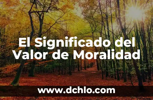 El significado del valor de la individualidad 6 El Significado del Valor de Moralidad