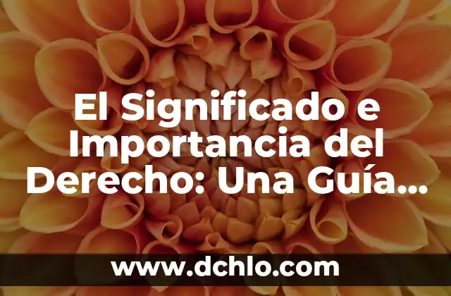 Significado de las siglas INCHP 5 El Significado e Importancia del Derecho: Una Guía Completa