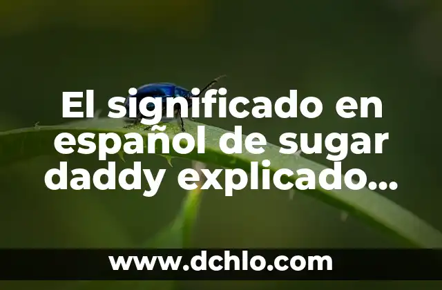 El Significado de Obtuvo y Su Uso en el Español 6 El significado en español de sugar daddy explicado con detalle