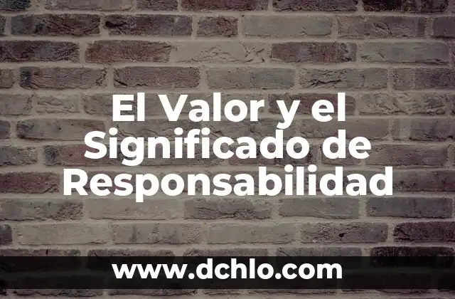 El significado de variables en programaci贸n 3 El Valor y el Significado de Responsabilidad