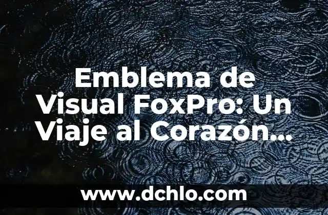 Significado de Fermentado: Un Viaje al Corazón de la Transformación 5 Emblema de Visual FoxPro: Un Viaje al Corazón del Logo