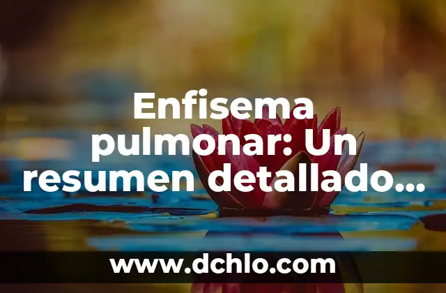 Significado Emocional de Trombosis Pulmonar 8 Enfisema pulmonar: Un resumen detallado sobre su significado y consecuencias