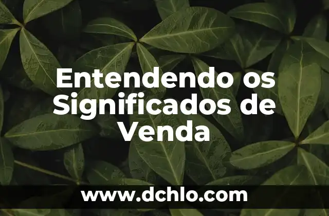 Entendendo os Significados de Venda